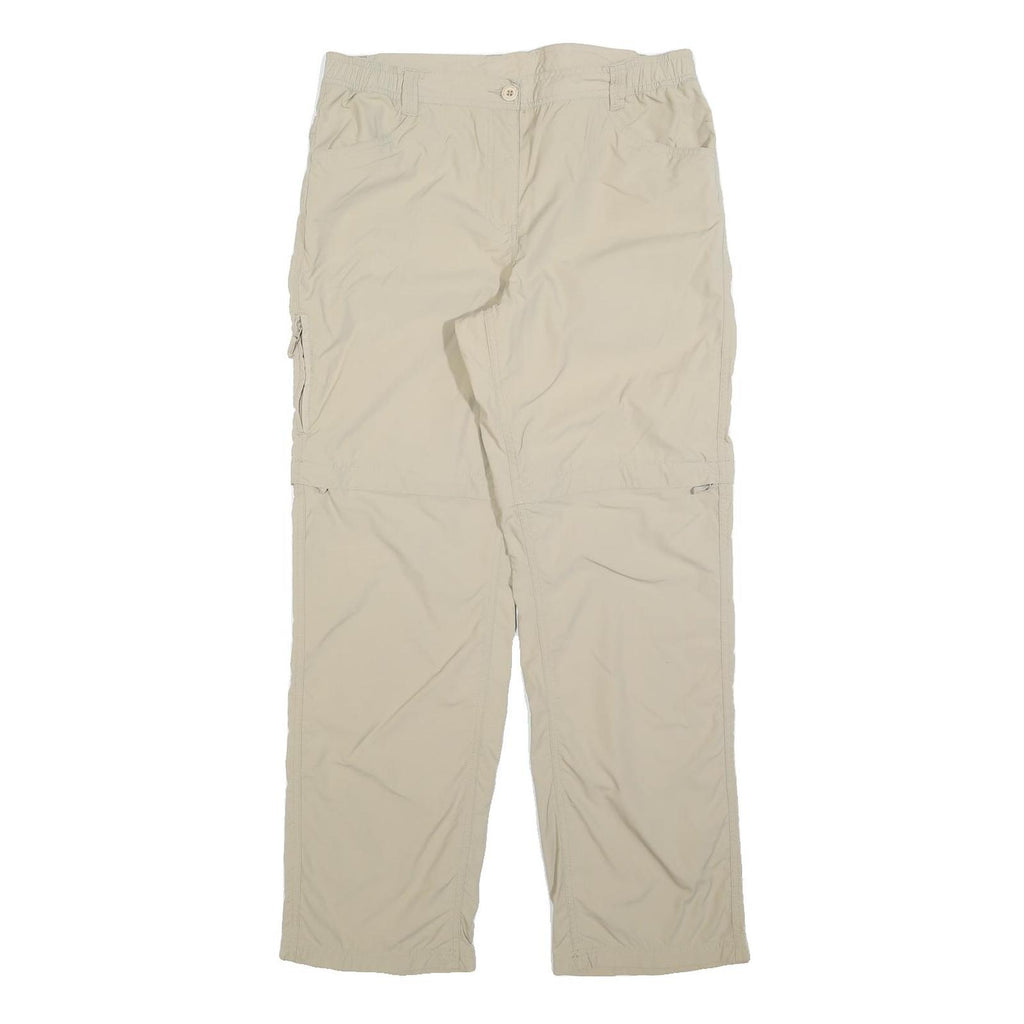 TREVOLUTION Womens Beige Regular Fit Straight Leg Trousers W32 L30 Lightweight