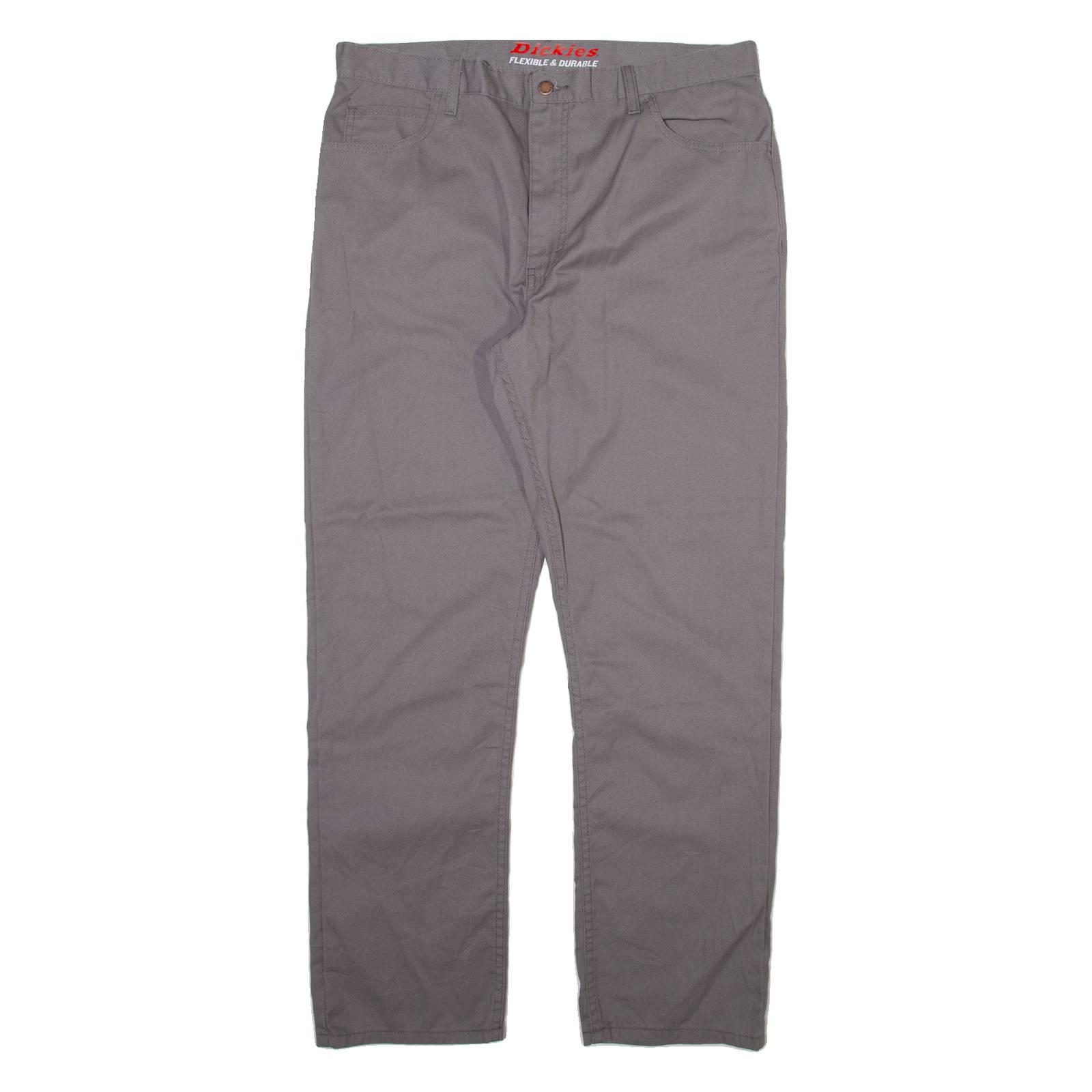 DICKIES Mens Trousers Grey Slim Tapered W38 L32