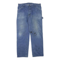 DICKIES Mens Jeans Blue Regular Straight Denim Medium W38 L30 Workwear Zip