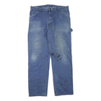 DICKIES Mens Jeans Blue Regular Straight Denim Medium W38 L30 Workwear Zip