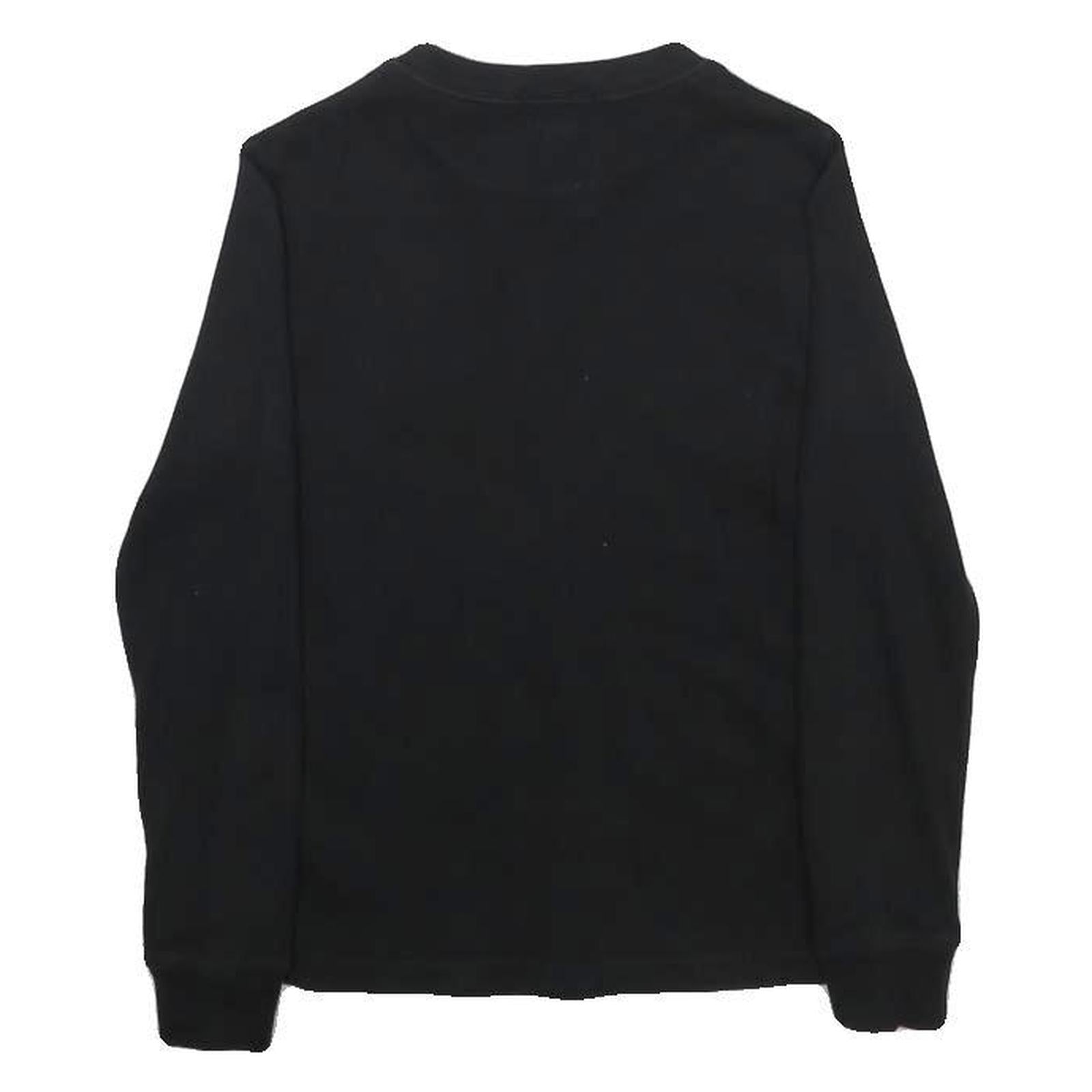 POLO RALPH LAUREN Boys Black Plain Cotton Jumper Crew Neck Basic Knit 7Y