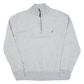 NAUTICA Mens Sweatshirt Grey 1/4 Zip L