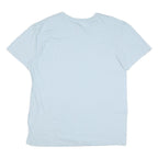 POLO RALPH LAUREN Mens Light Blue L Short Sleeve Crew Neck Plain Cotton Blend