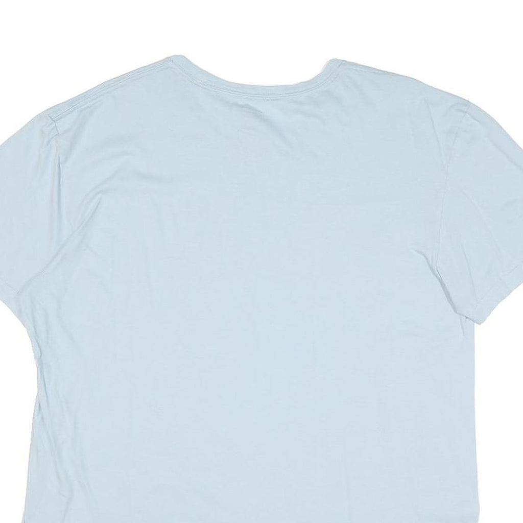 POLO RALPH LAUREN Mens Light Blue L Short Sleeve Crew Neck Plain Cotton Blend