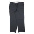 DICKIES Mens Cotton Blend Black Relaxed Straight Trousers W40 L30 Workwear