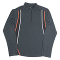 CRANE Fitness Mens Jersey Grey Long Sleeve 1/4 Zip M