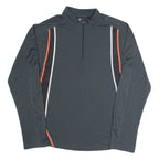 CRANE Fitness Mens Jersey Grey Long Sleeve 1/4 Zip M