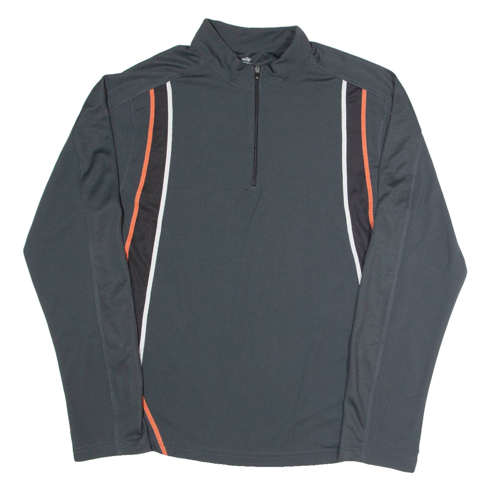 CRANE Fitness Mens Jersey Grey Long Sleeve 1/4 Zip M