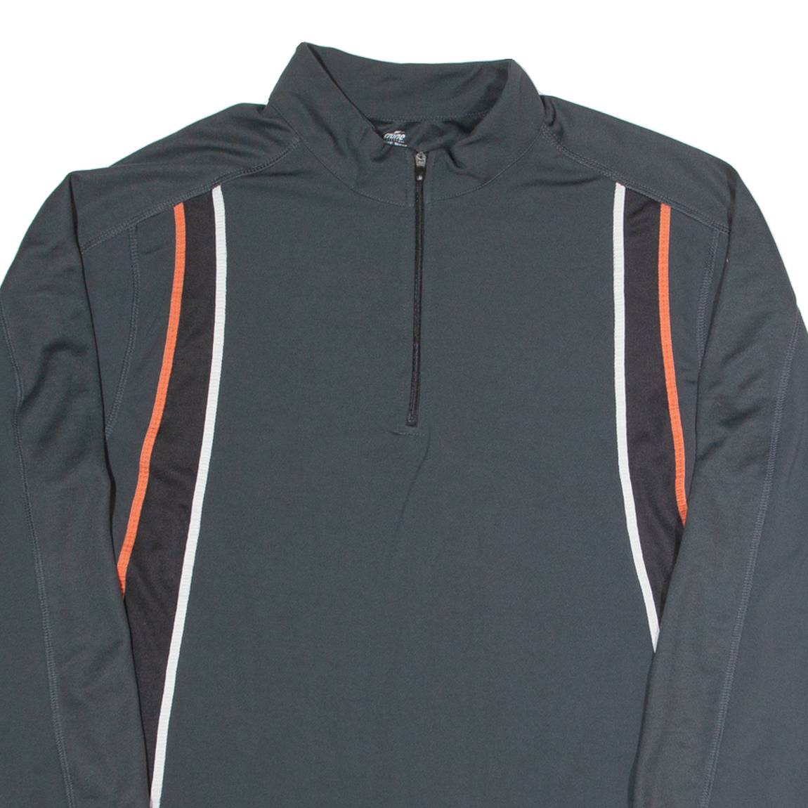 CRANE Fitness Mens Jersey Grey Long Sleeve 1/4 Zip M