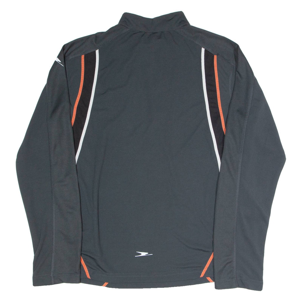 CRANE Fitness Mens Jersey Grey Long Sleeve 1/4 Zip M