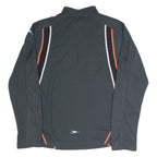 CRANE Fitness Mens Jersey Grey Long Sleeve 1/4 Zip M