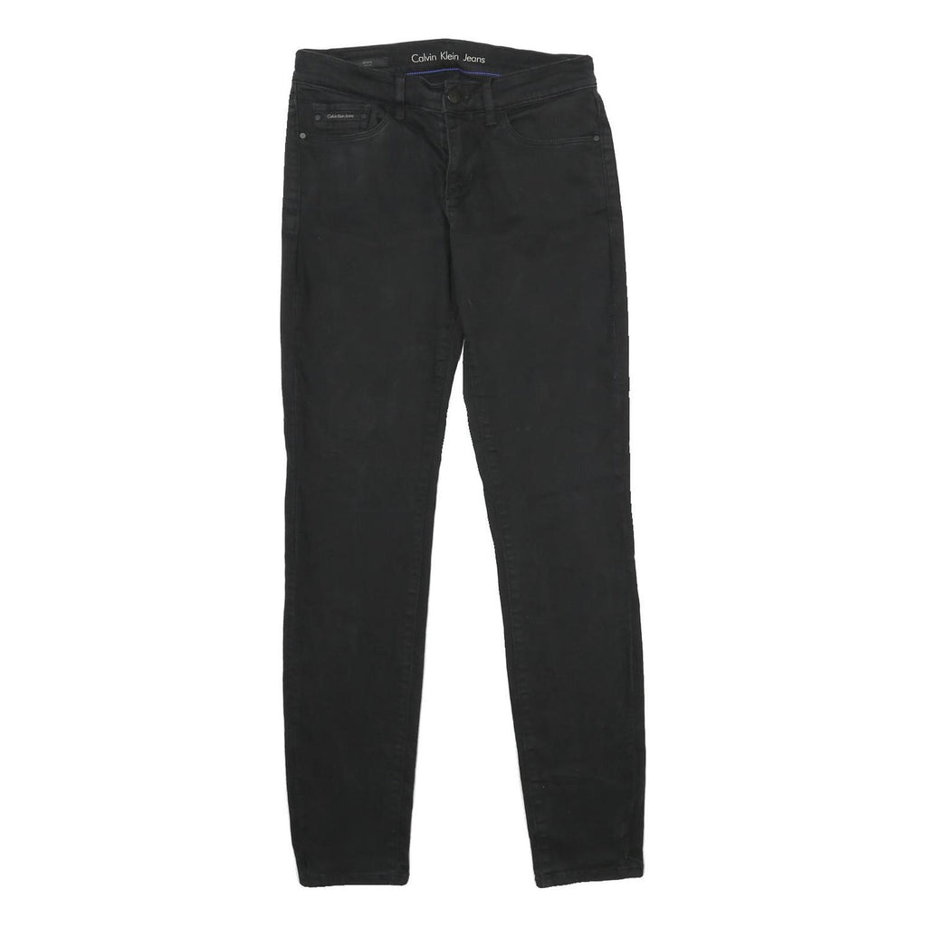 CALVIN KLEIN JEANS Womens Slim Black Denim Slim Skinny W28 L32 Stylish Comfort