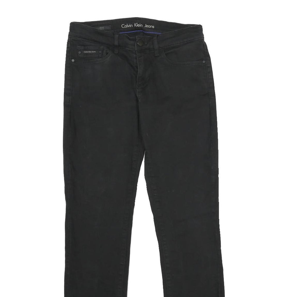 CALVIN KLEIN JEANS Womens Slim Black Denim Slim Skinny W28 L32 Stylish Comfort