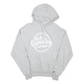 CHAMPION Mens Grey Bob's Country Corner Pullover Hoodie S Cotton Blend Logo