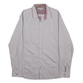 TED BAKER Mens Pink & White Check Shirt L Smart Casual Cotton Long Sleeve