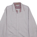 TED BAKER Mens Pink & White Check Shirt L Smart Casual Cotton Long Sleeve
