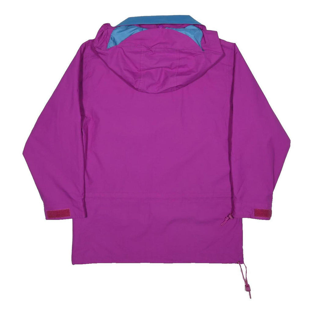 LL BEAN Womens Purple & Blue Outdoor Jacket S Polyester Hooded Zip