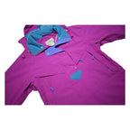 LL BEAN Womens Purple & Blue Outdoor Jacket S Polyester Hooded Zip
