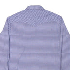 WRANGLER Mens Blue Check Shirt L Cotton Blend Button Pocket Western