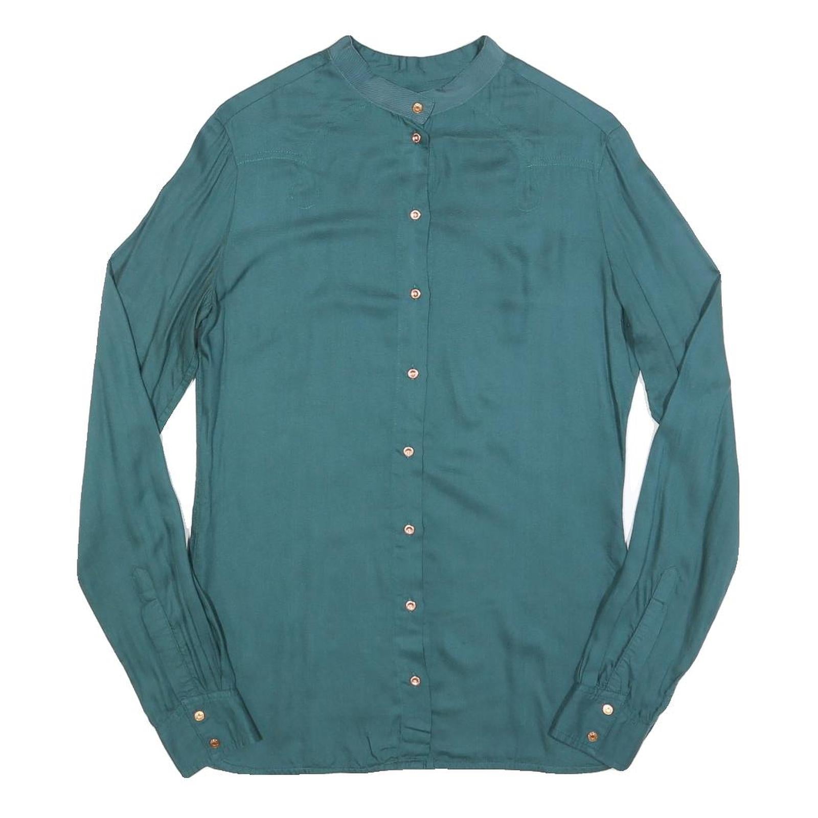 DIESEL Womens Blue Shirt S Cotton Blend Casual Long Sleeve Button Down