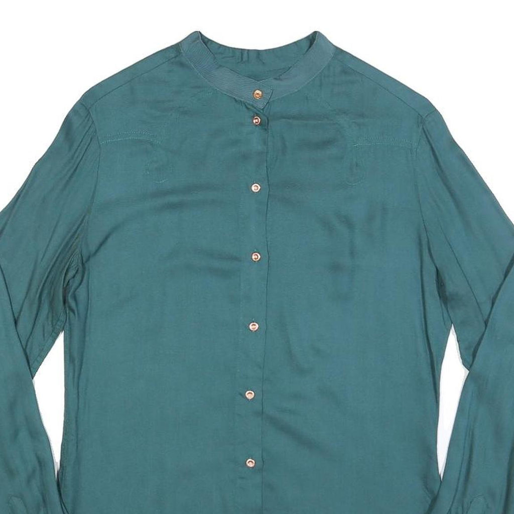 DIESEL Womens Blue Shirt S Cotton Blend Casual Long Sleeve Button Down