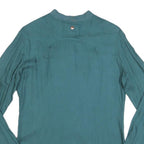 DIESEL Womens Blue Shirt S Cotton Blend Casual Long Sleeve Button Down