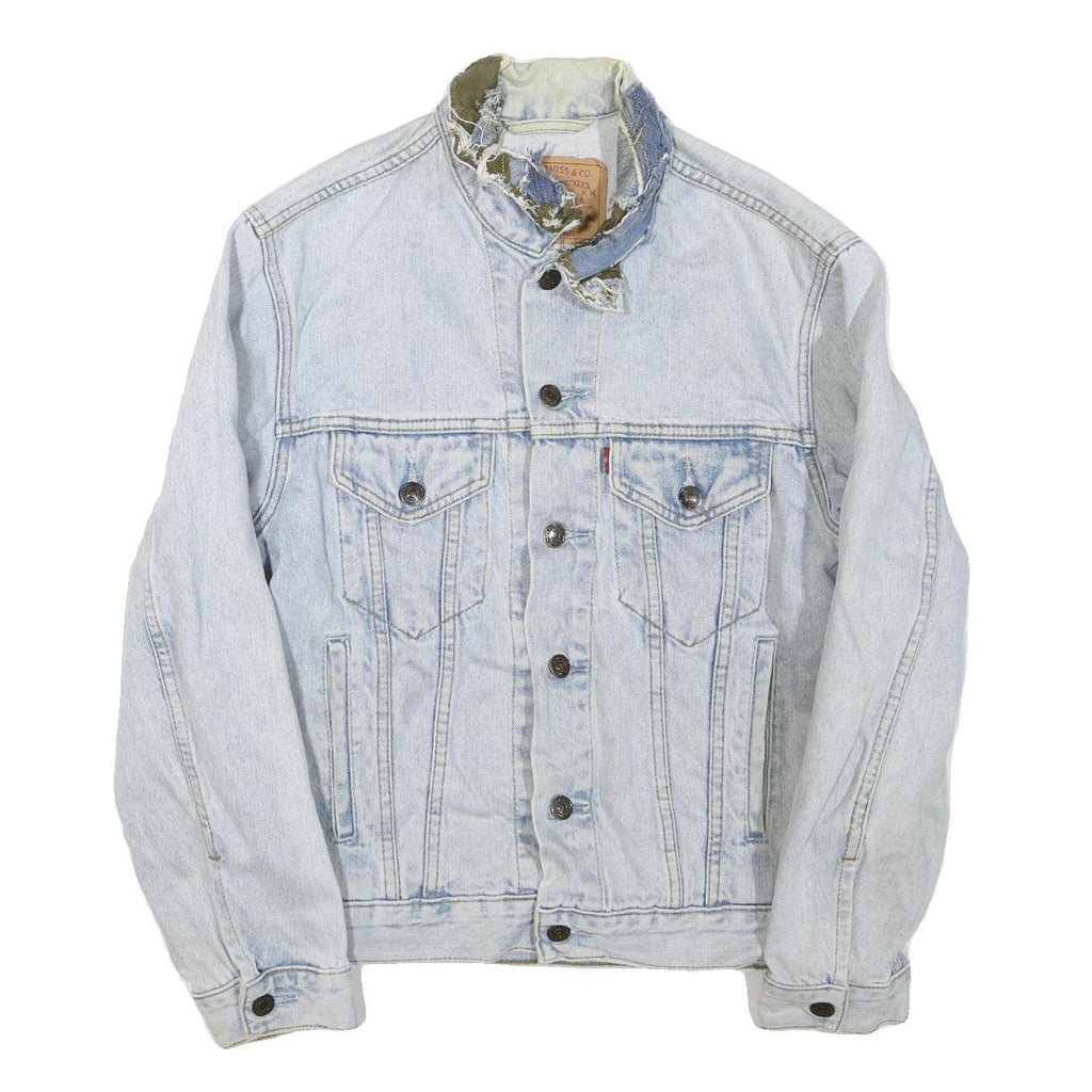 LEVI'S Mens Blue Denim Button Jacket S Cotton Blend Vintage Casual