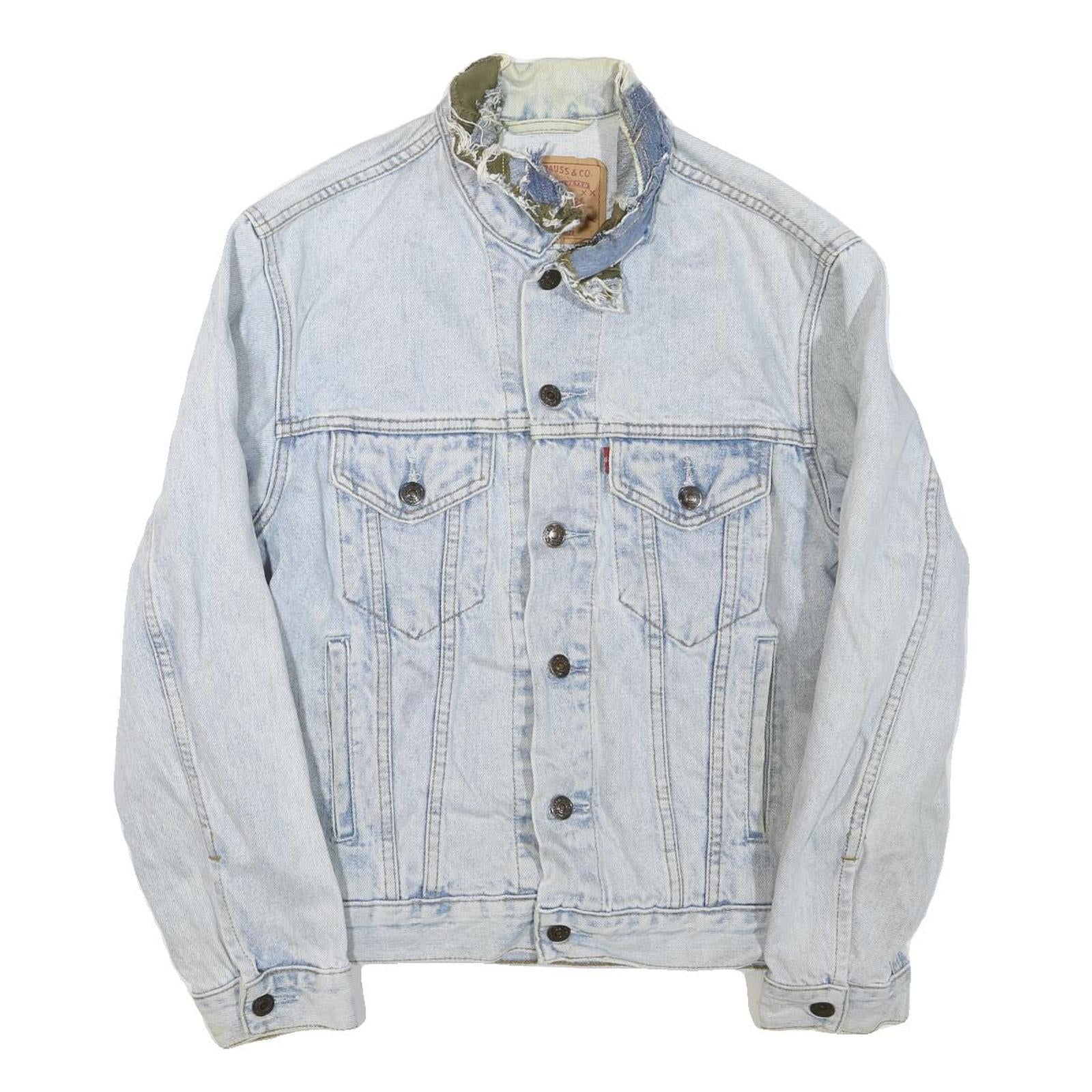 LEVI'S Mens Blue Denim Button Jacket S Cotton Blend Vintage Casual