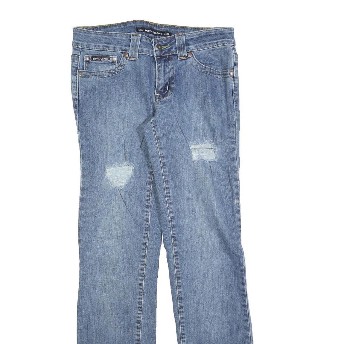 DKNY Womens Jeans Blue Slim Straight Denim Medium W28 L30 Stylish Casual