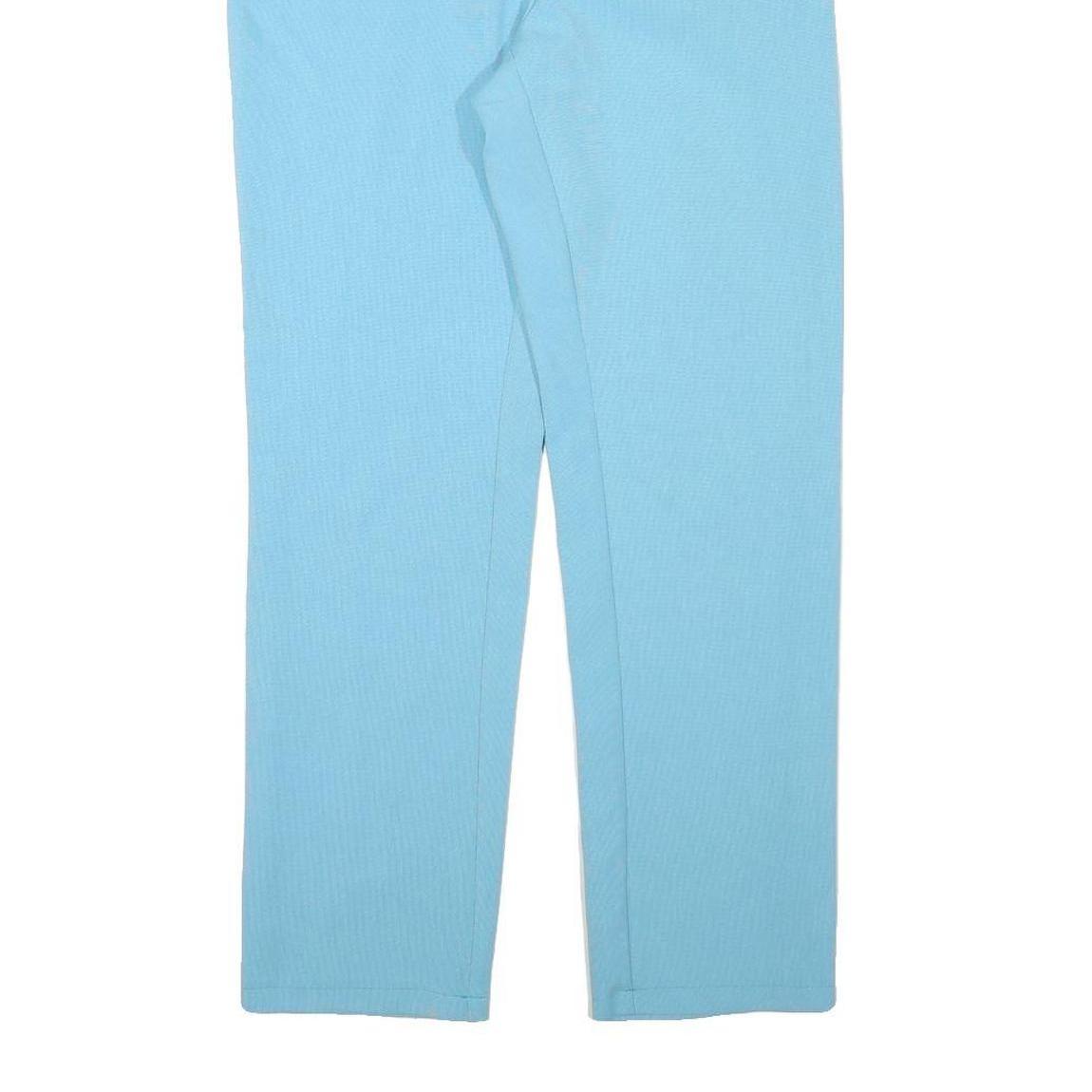 Womens Regular Fit Blue Polyester Blend Trousers W27 L29 Zip Closure Casual