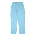 Womens Regular Fit Blue Polyester Blend Trousers W27 L29 Zip Closure Casual