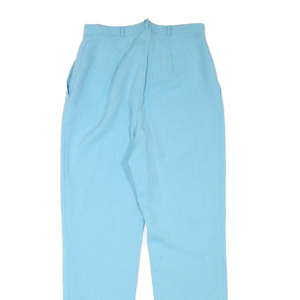 Womens Regular Fit Blue Polyester Blend Trousers W27 L29 Zip Closure Casual