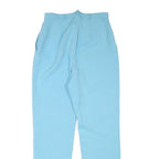 Womens Regular Fit Blue Polyester Blend Trousers W27 L29 Zip Closure Casual