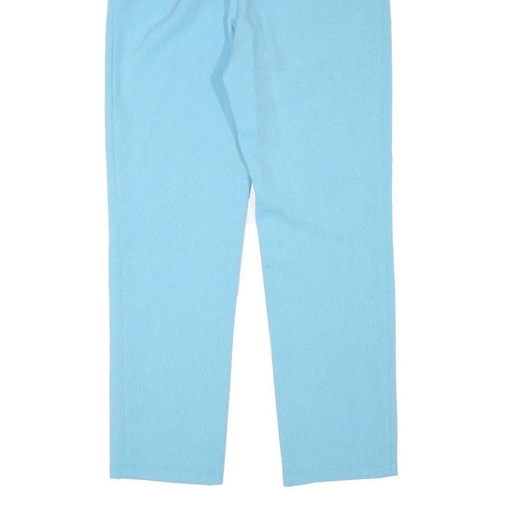 Womens Regular Fit Blue Polyester Blend Trousers W27 L29 Zip Closure Casual