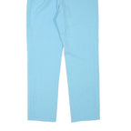 Womens Regular Fit Blue Polyester Blend Trousers W27 L29 Zip Closure Casual