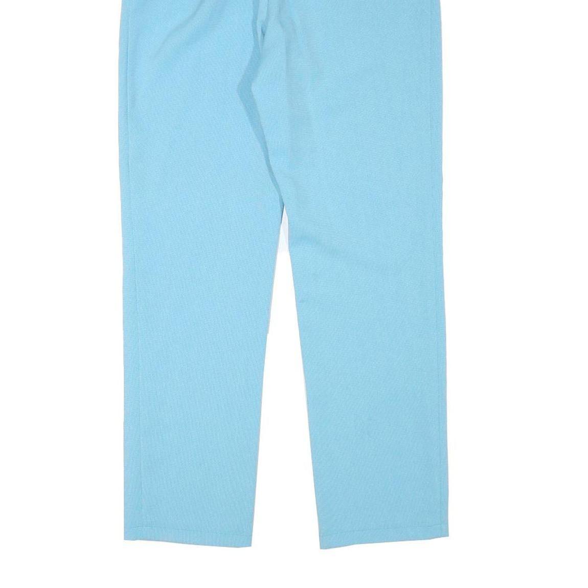 Womens Regular Fit Blue Polyester Blend Trousers W27 L29 Zip Closure Casual