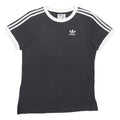 ADIDAS ORIGINALS Womens Black & White Classic T-Shirt UK 6 Short Sleeve Crew