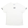 ADIDAS Womens White Graphic T-Shirt UK 18 Short Sleeve Crew Neck Logo Casual