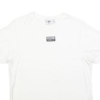ADIDAS Womens White Graphic T-Shirt UK 18 Short Sleeve Crew Neck Logo Casual