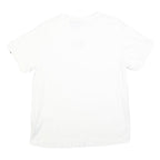 ADIDAS Womens White Graphic T-Shirt UK 18 Short Sleeve Crew Neck Logo Casual