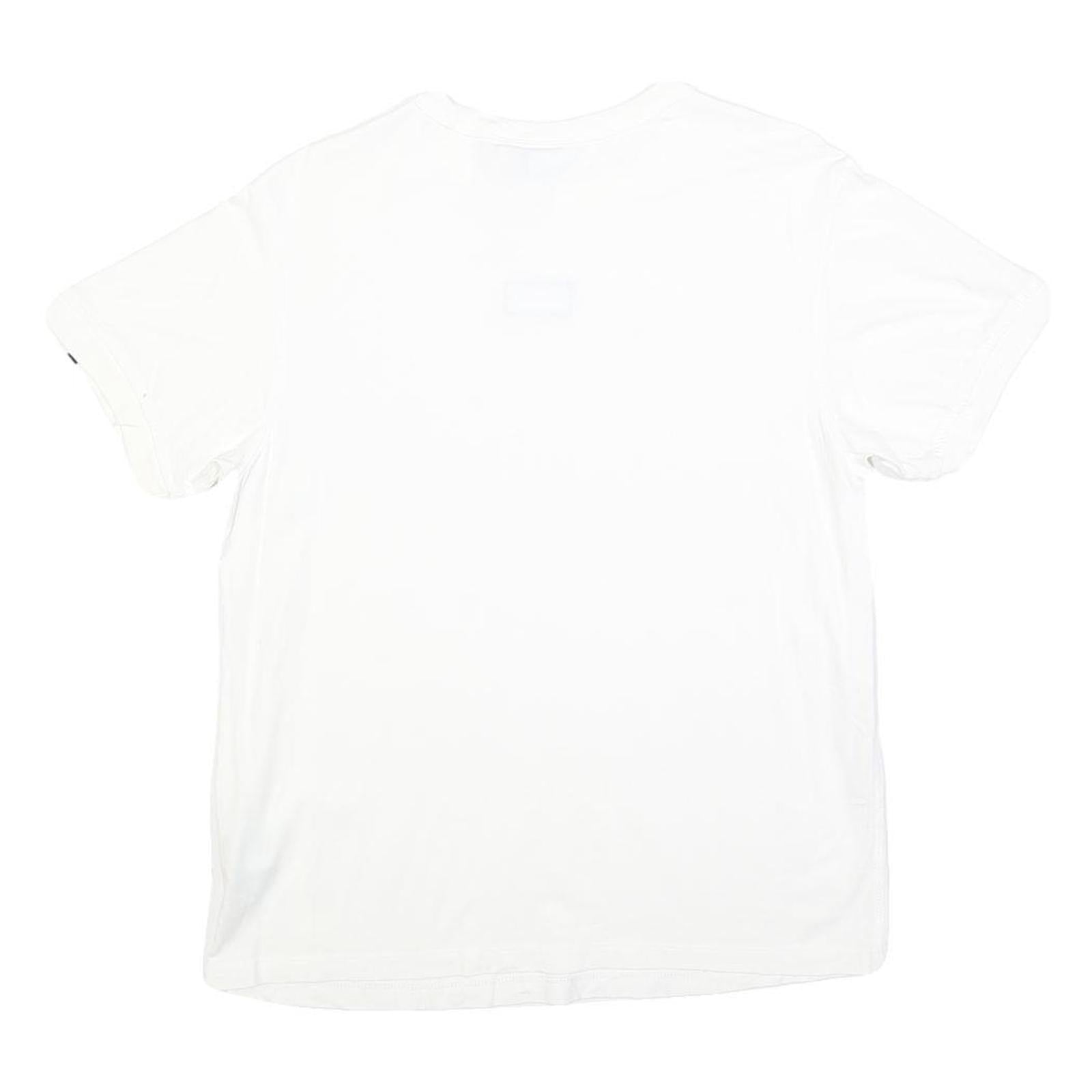 ADIDAS Womens White Graphic T-Shirt UK 18 Short Sleeve Crew Neck Logo Casual