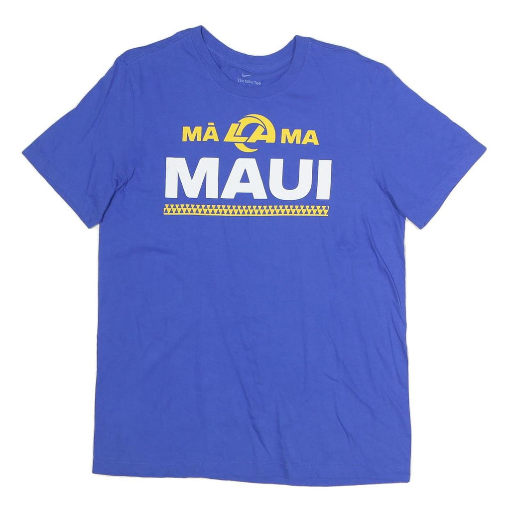 NIKE Mens Blue Maui Graphic T-Shirt M Short Sleeve Crew Neck Cotton