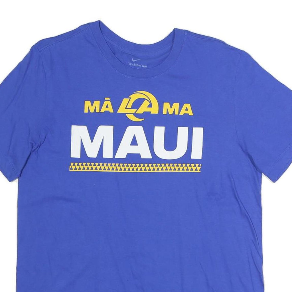 NIKE Mens Blue Maui Graphic T-Shirt M Short Sleeve Crew Neck Cotton