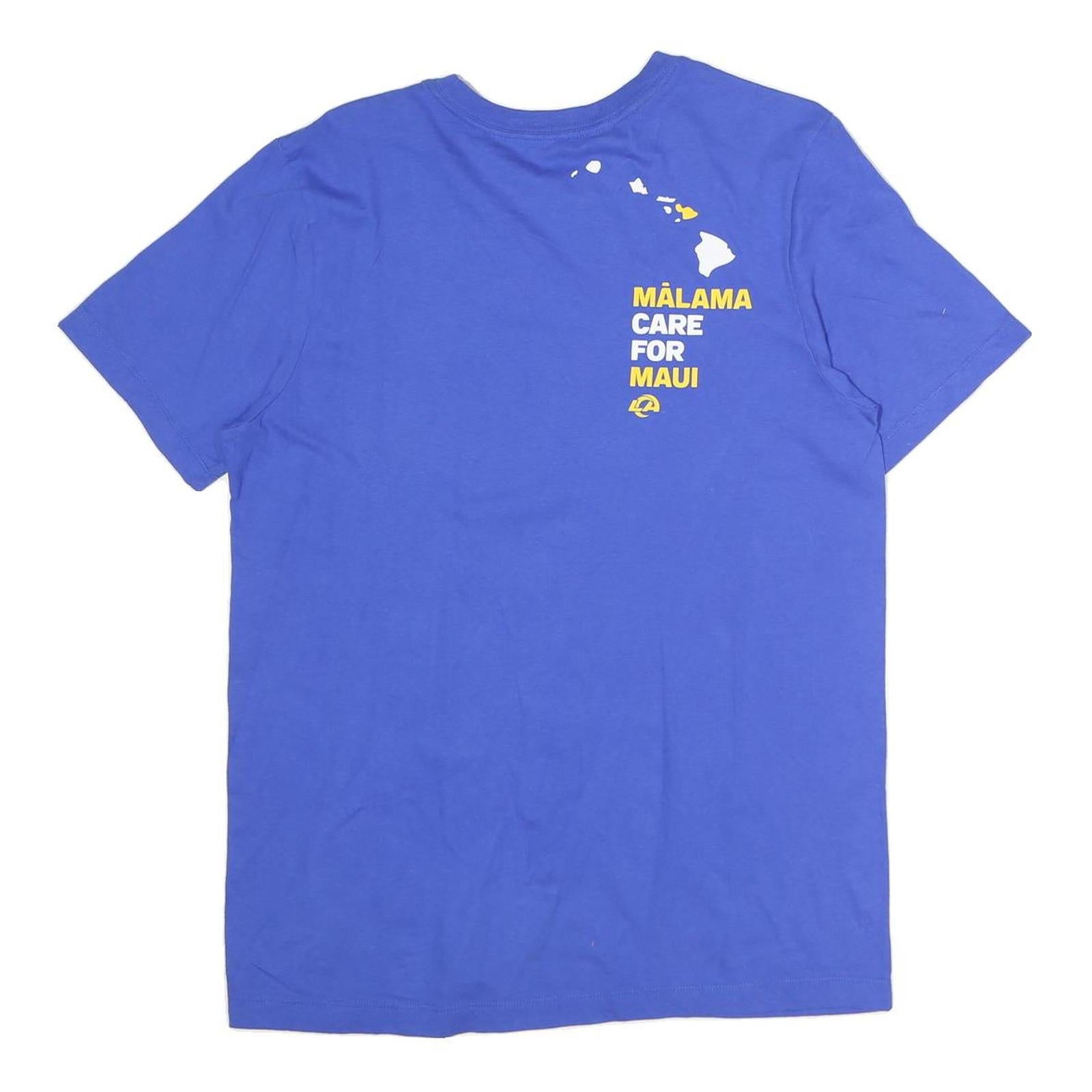 NIKE Mens Blue Maui Graphic T-Shirt M Short Sleeve Crew Neck Cotton