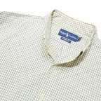 RALPH LAUREN Mens White & Blue Checked Shirt L Classic Fit Long Sleeve Button