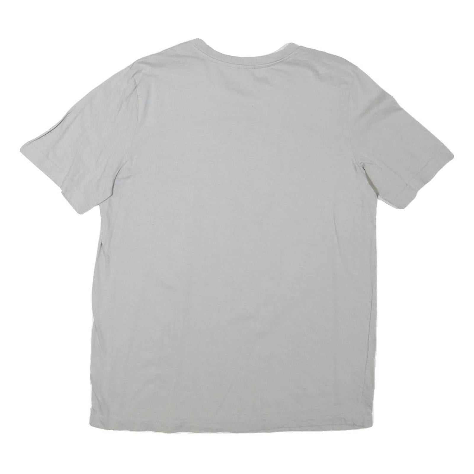 ADIDAS Mens Grey Graphic T-Shirt M Short Sleeve Crew Neck Brand Logo Cotton