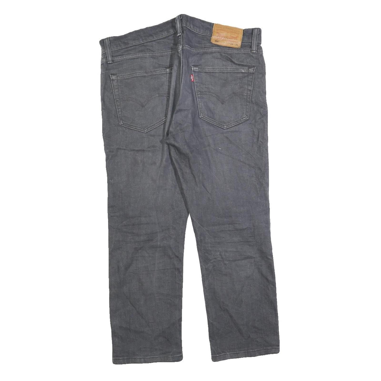 LEVI'S 504 Mens Jeans Blue Regular Straight Denim Medium W34 L25 Classic Casual