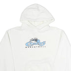 JERZEES Mens White San Jose Cagers Basketball Hoodie L Cotton Pullover Casual