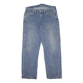 WRANGLER Mens Relaxed Blue Denim Jeans W34 L30 Classic Cotton Zip Pocketed