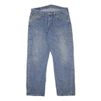WRANGLER Mens Relaxed Blue Denim Jeans W34 L30 Classic Cotton Zip Pocketed